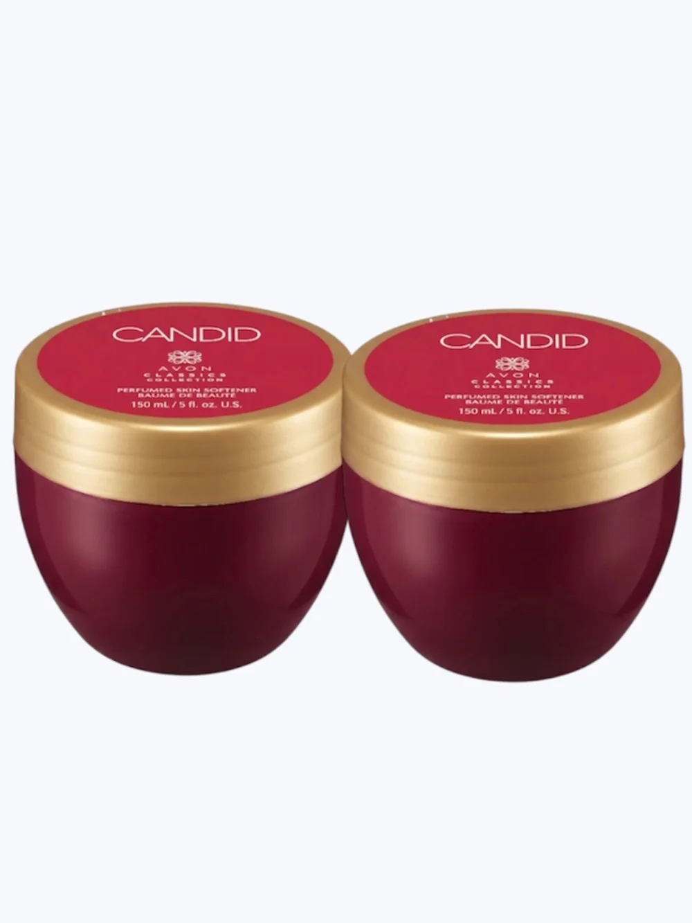 AVON Candid 5.0 Fluid Ounces Perfumed Skin Softener Duo Set